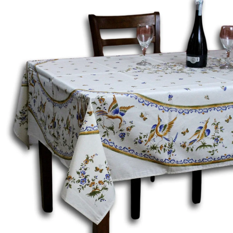 Wipeable Tablecloth Round & Rectangle Spillproof French Acrylic Coated Moustiers