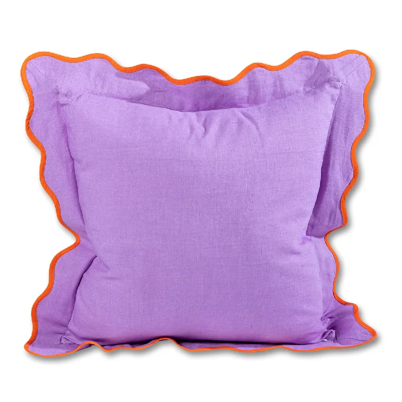 Darcy Linen Pillow - Lilac + Orange