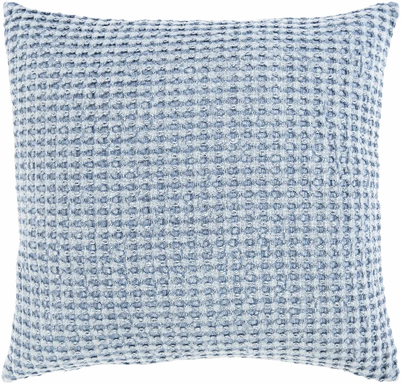 Toodyay Textured Light Blue Square Throw Pillow