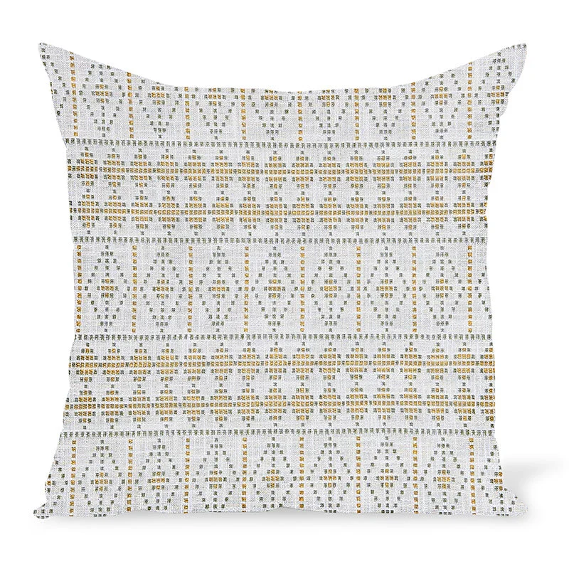 Peter Dunham Textiles Outdoor Souk in Gold/Sage Pillow