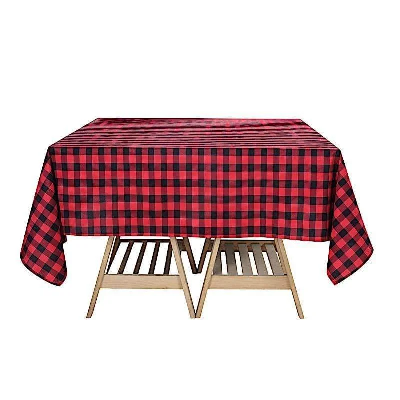 70" x 70" Checkered Gingham Polyester Tablecloth