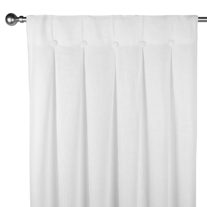 Hidden tab curtain panel -  City - White - 34 x 84''