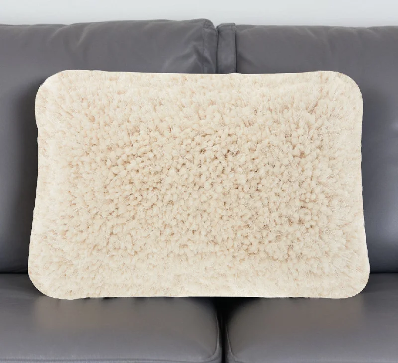 Cream Kubby Plush Lumbar Throw Pillow