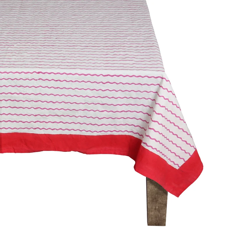 Pink Squiggle Tablecloth