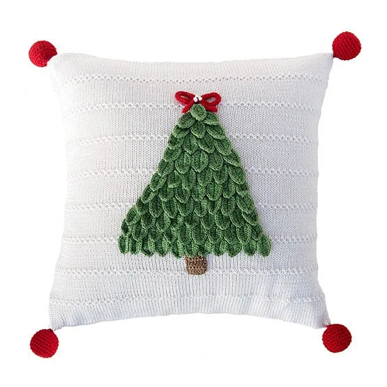 Christmas Tree 12" Pillow in Ecru