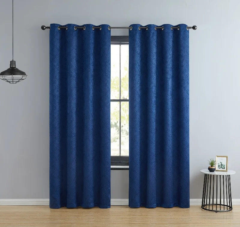 Redmont Lattice Room Darkening Grommet Curtain Panels