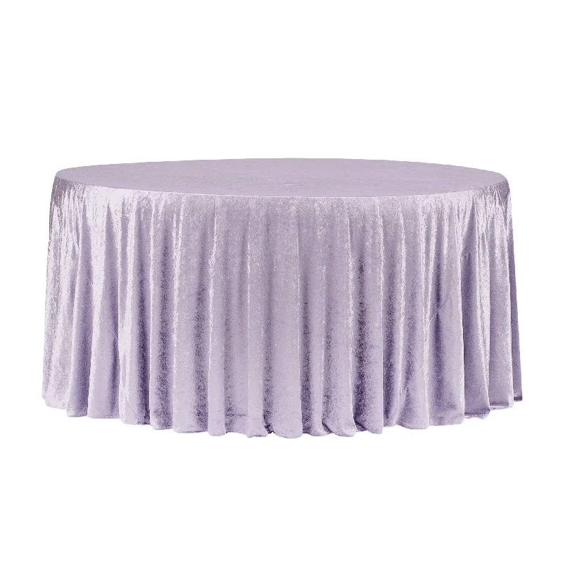 Velvet 132" Round Tablecloth - Victorian Lilac/Wisteria