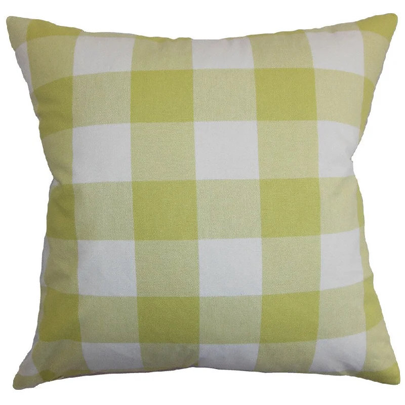 Vedette Plaid Euro Sham Green