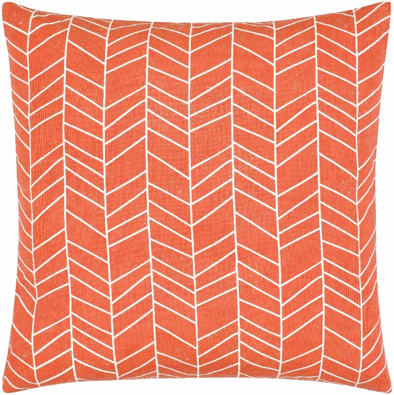 Bayat Orange Chevron Pattern Accent Pillow - Clearance