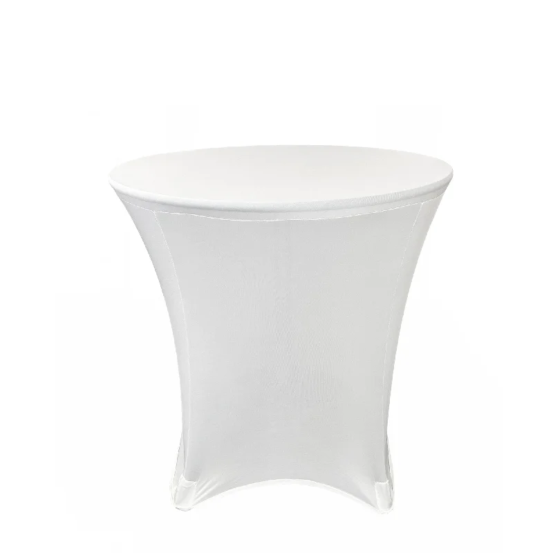 30 x 30 inch Lowboy Cocktail Spandex Table Cover White