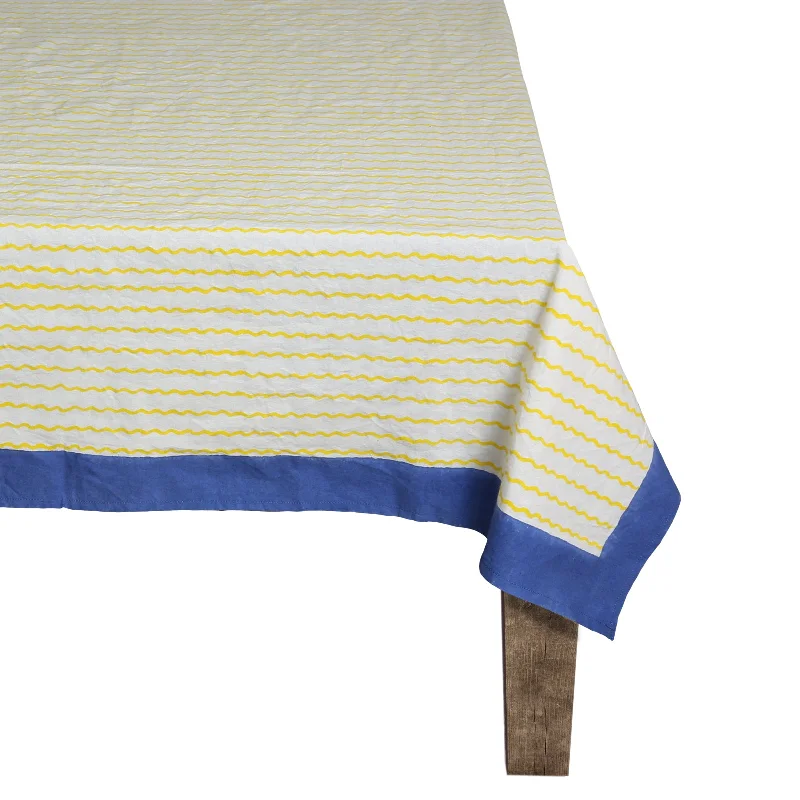 Yellow Squiggle Tablecloth