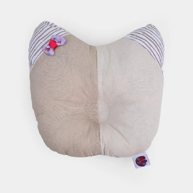 Baby Round Ear Pillow | Light Brown