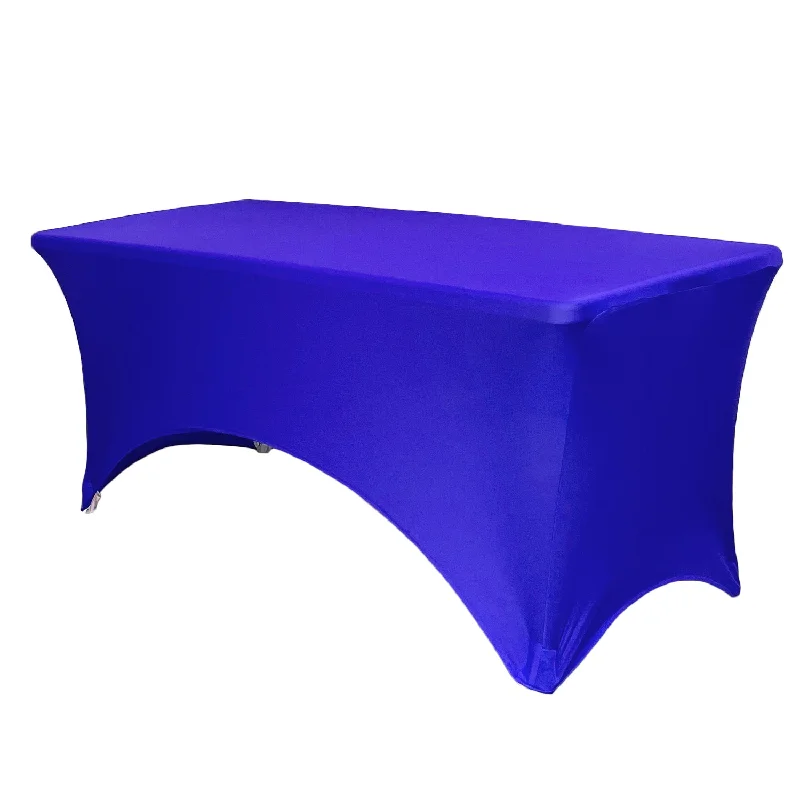 Stretch Spandex 6 Ft Rectangular Table Cover Royal Blue