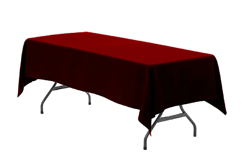 60 x 102 inch Polyester Rectangular Tablecloth Burgundy