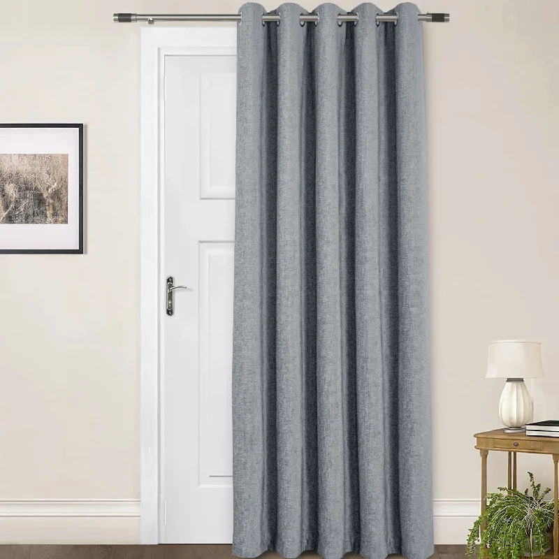 Amberley Nickel Chenille Thermal Door Curtain