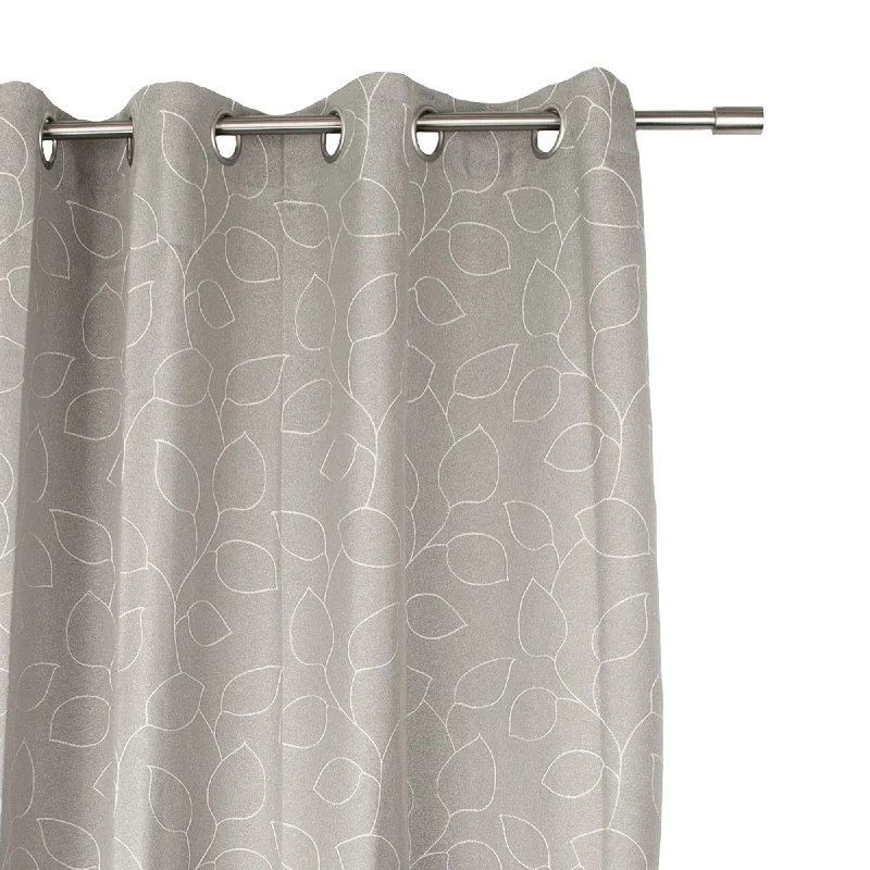 Grommets curtain panel - Aurelia - Grey - 52 x 96''