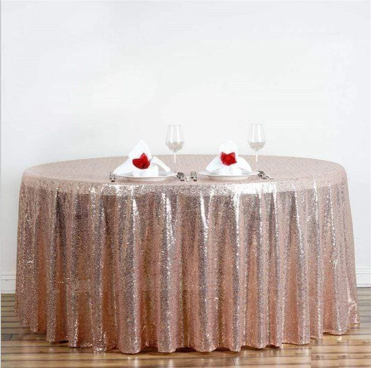 108" Sequined Round Tablecloth