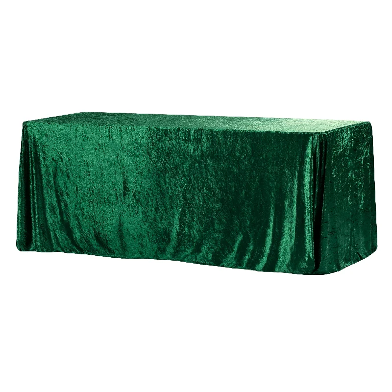 Velvet 90"x132" Rectangular Tablecloth - Emerald Green