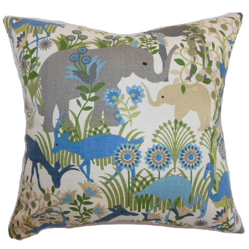 Caprivi Flora & Fauna Euro Sham Blue Haze