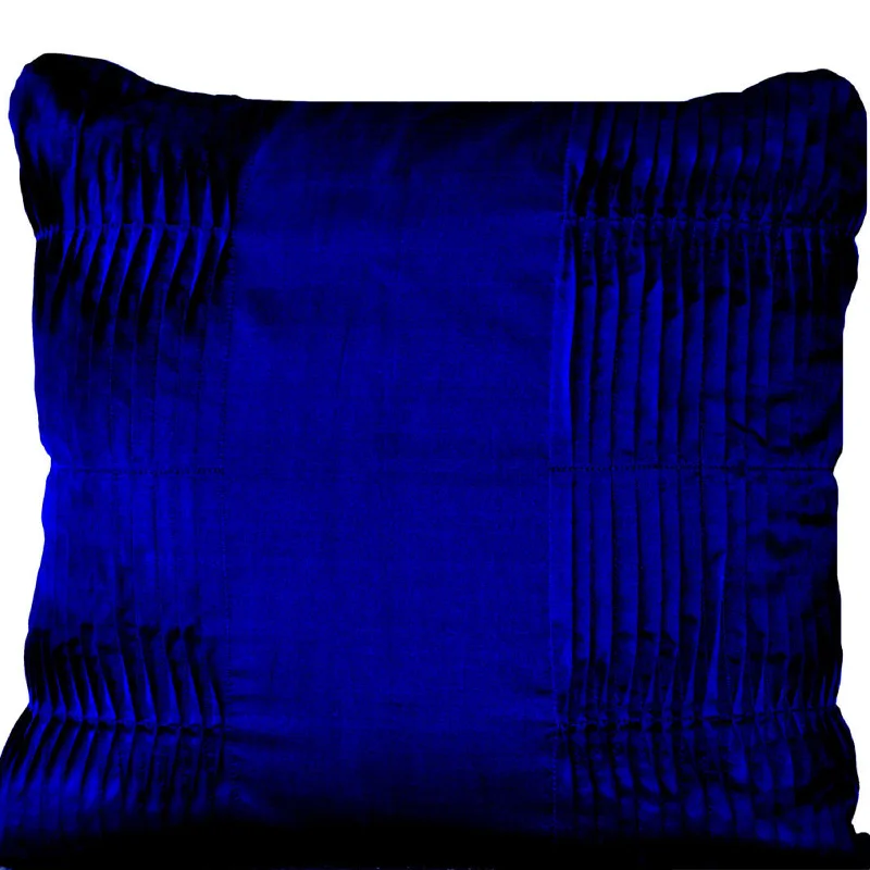 Decorative Cushion Navy Blue Cotton Silk Throw Pillow Cover Textured Pillows Gift Pillow