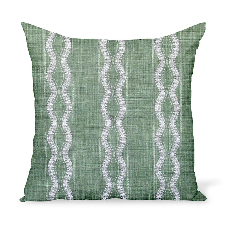 Peter Dunham Textiles Zanzibar in Green Pillow