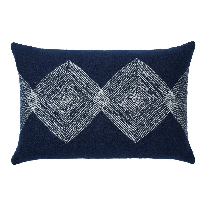 Mystic Ink Linear Diamonds Rectangle Lumbar Cushion