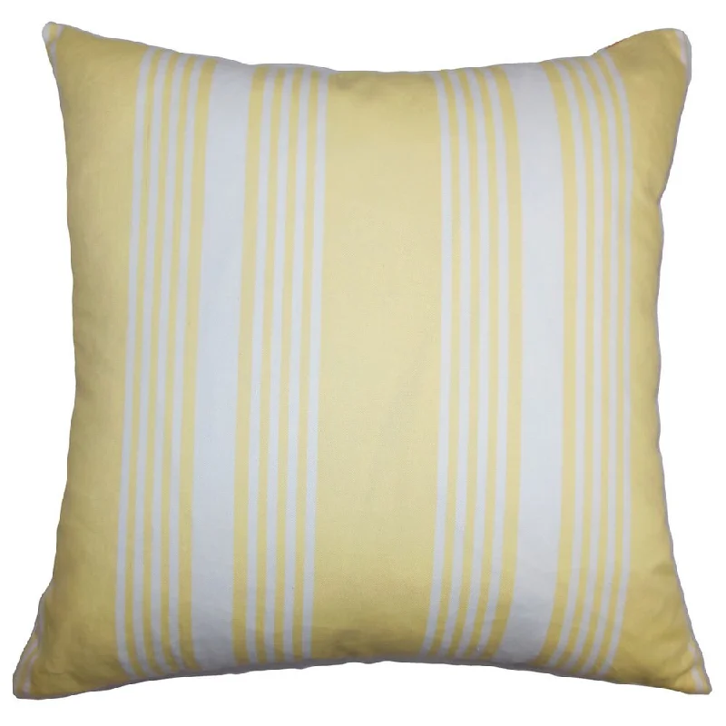 Perri Stripes Euro Sham White Yellow