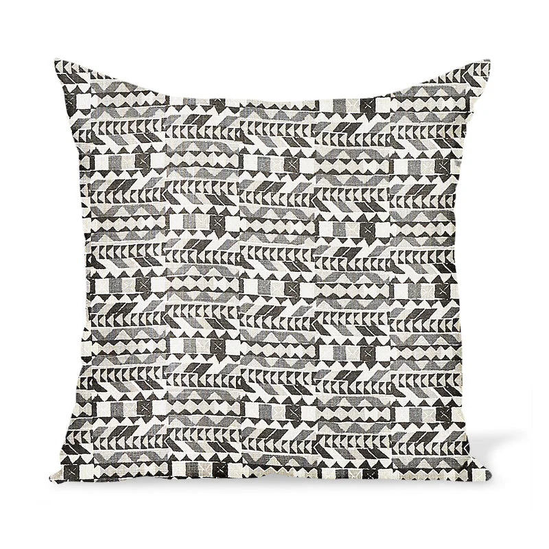 Peter Dunham Textiles Zaya in Charcoal/Gray Pillow