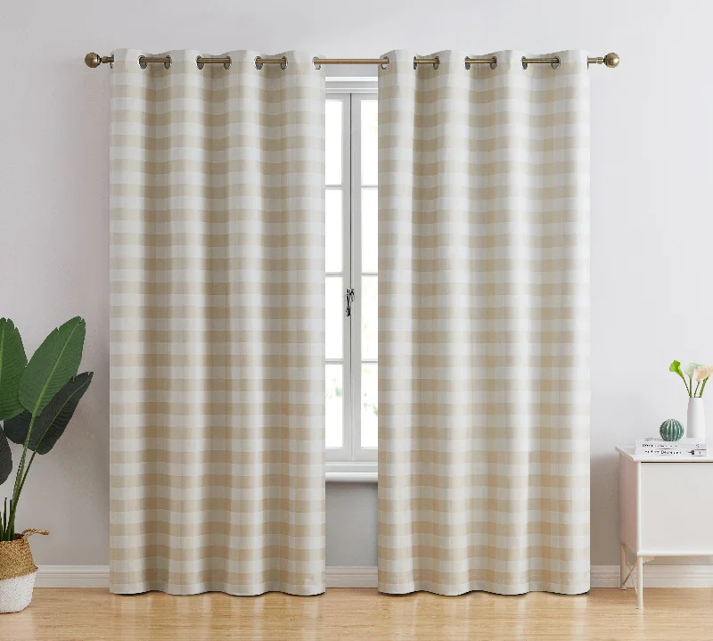 Andersen Buffalo Plaid 100% Blackout Grommet Curtain Panels