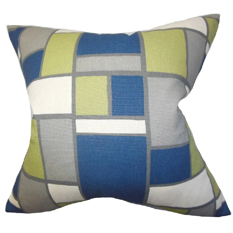 Bronwen Geometric Euro Sham Blue