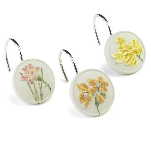 Avanti Alana Decorative Floral Shower Hooks