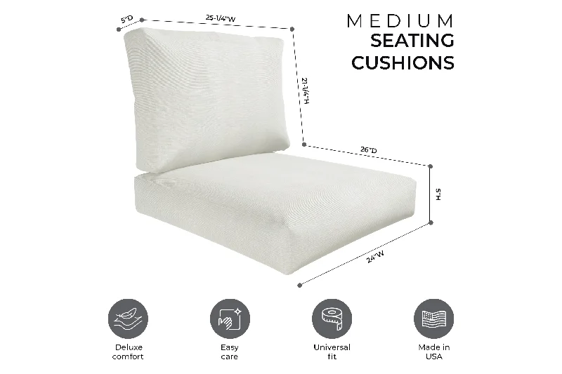 Universal Medium Deep Seating Outdoor Furniture Cushions