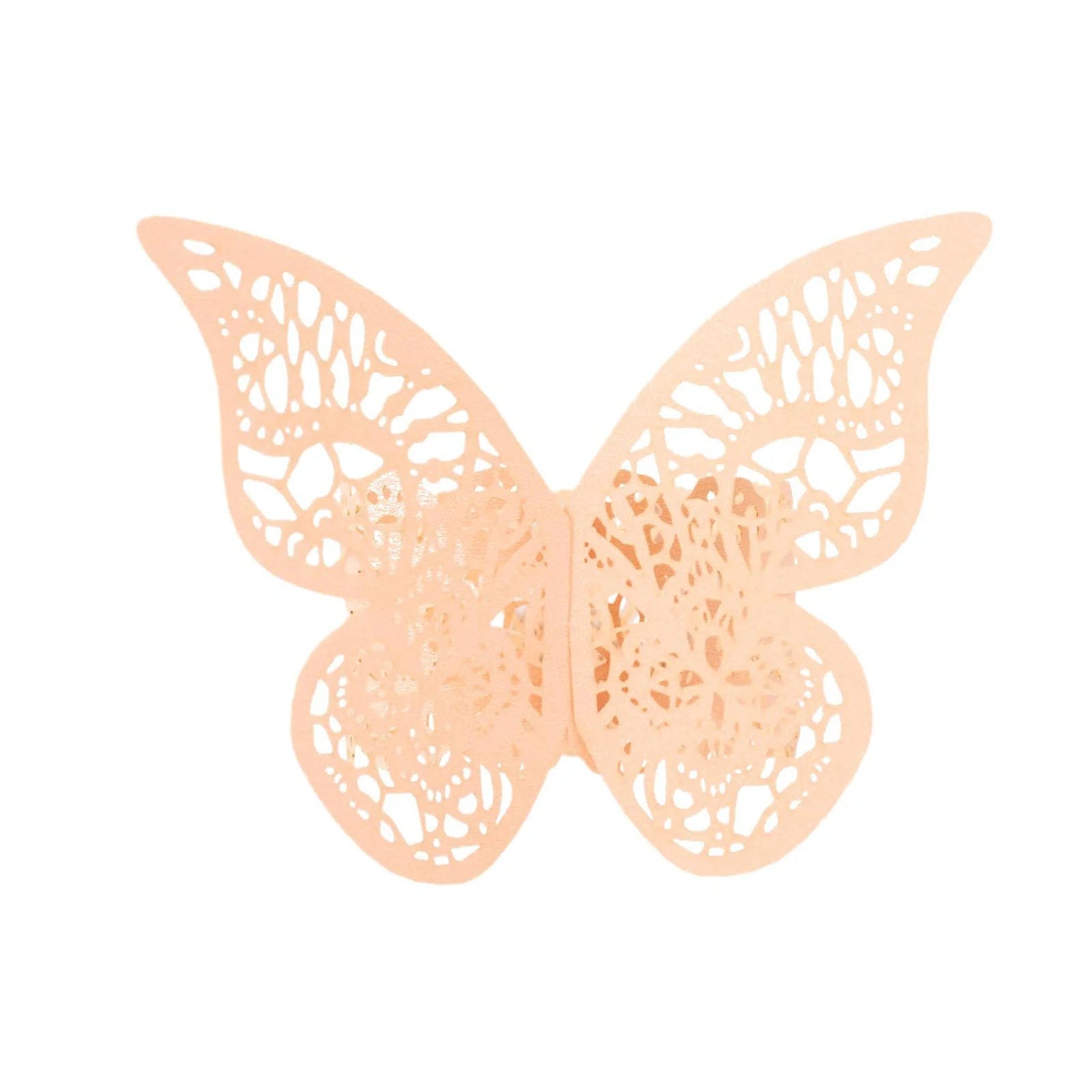 12 Laser Cut 3D Butterfly Paper Napkin Rings