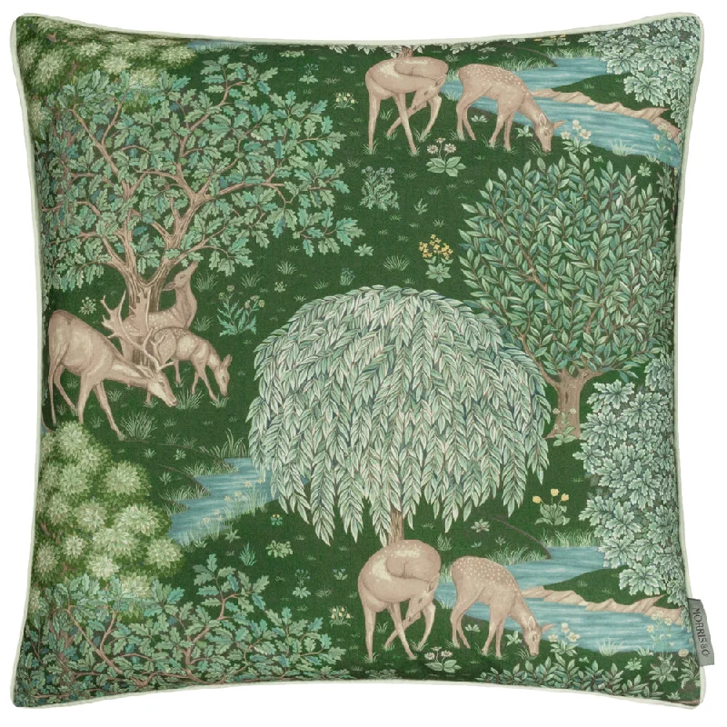 The Brook Printed Outdoor Cushion Forest Green