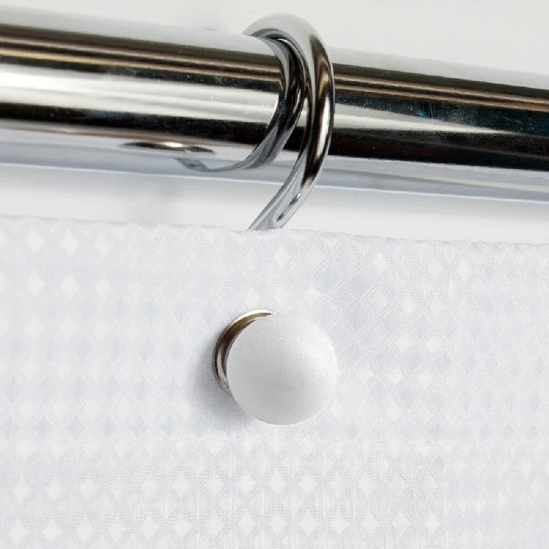 Metal White Ball Shower Hook Set