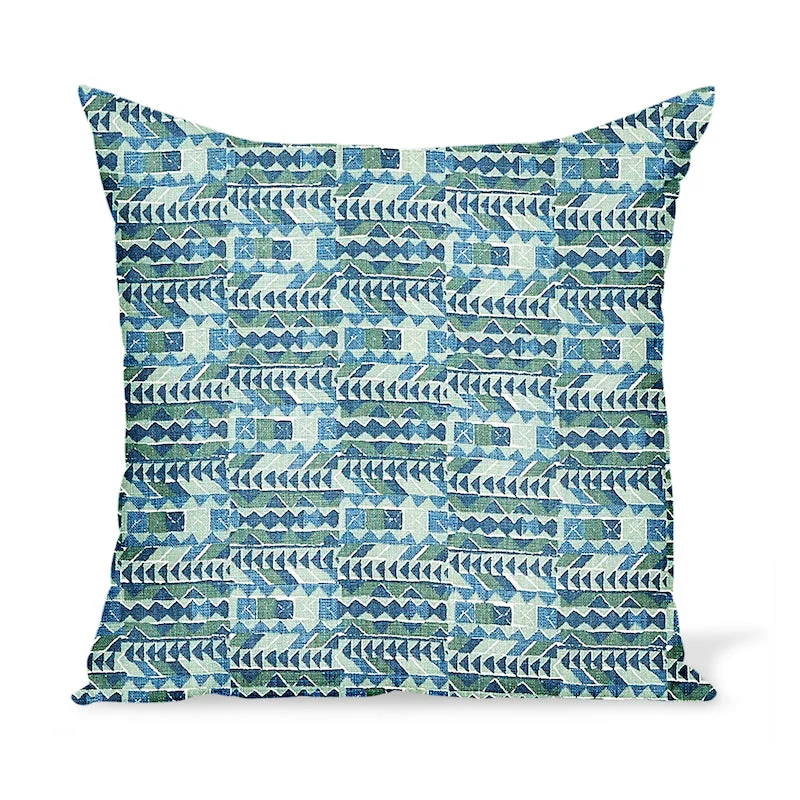 Peter Dunham Textiles Zaya in Blue/Green Pillow