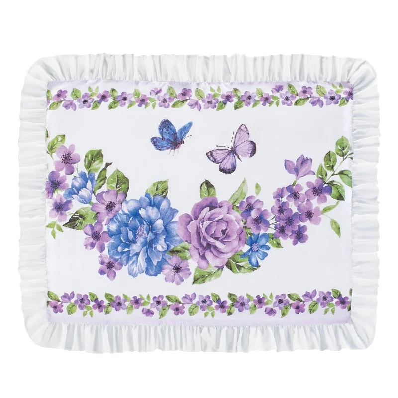 Floral Wreath and Butterflies Pillow Sham