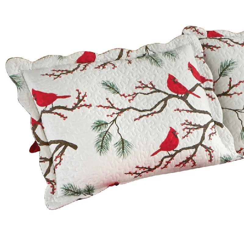 Winter Cardinals Christmas Pillow Sham