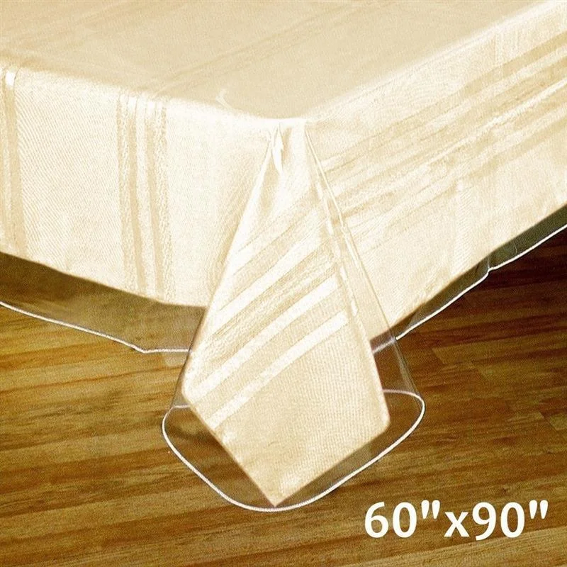 60x90" Vinyl Plastic Tablecloth Protector Table Cover - Clear