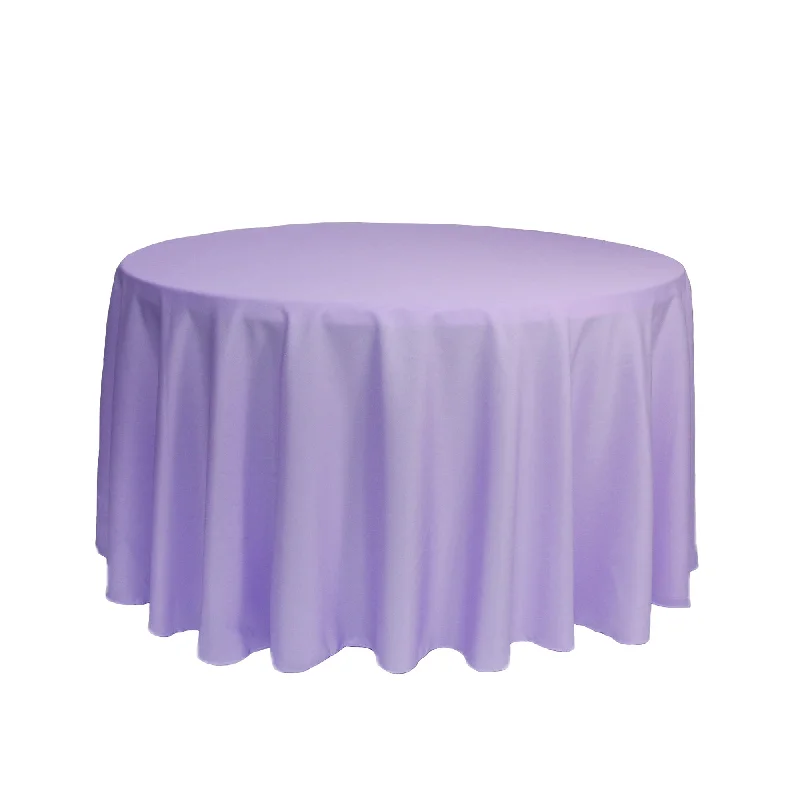 108 inch Polyester Round Tablecloth Lavender