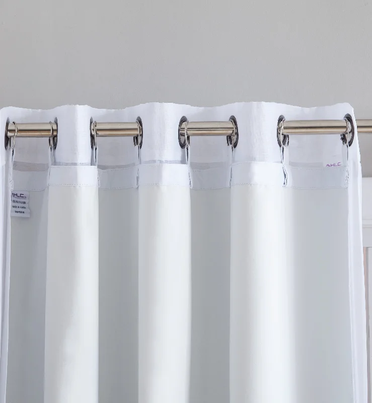 White Thermal 100% Blackout Grommet Curtain Liner