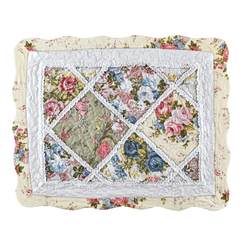 Diamond Patchwork Enchanted Garden Pillow Sham