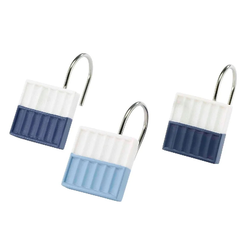 Izod Clubhouse Stripe Blue Shower Hooks