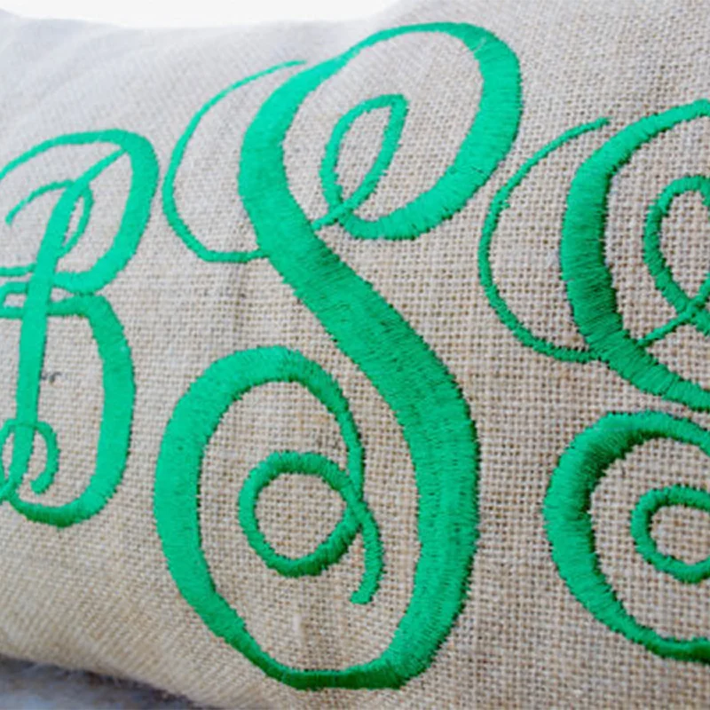 Monogram Lumbar Pillow Cover -Custom Listing -Monogram and Est. Date Pillow Cover