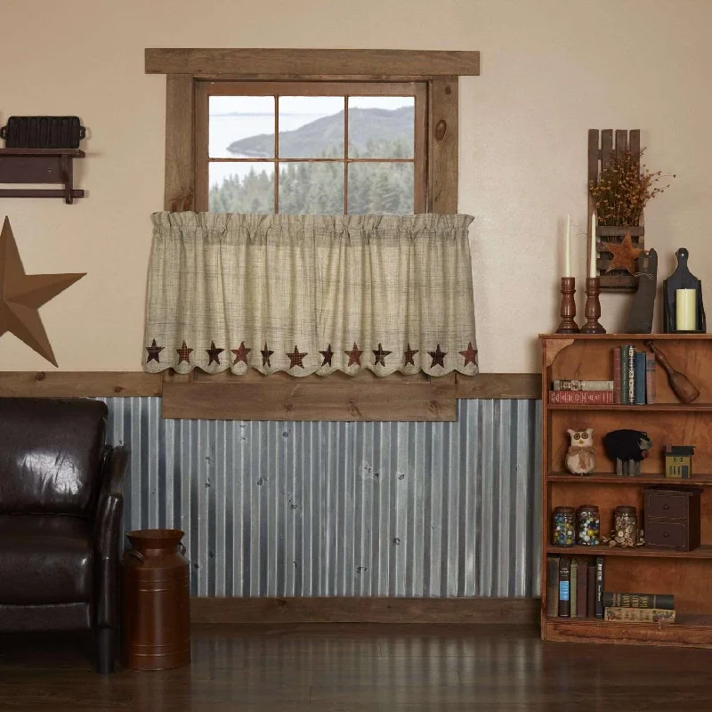 Abilene Star Tier Curtain Set of 2 L24xW36