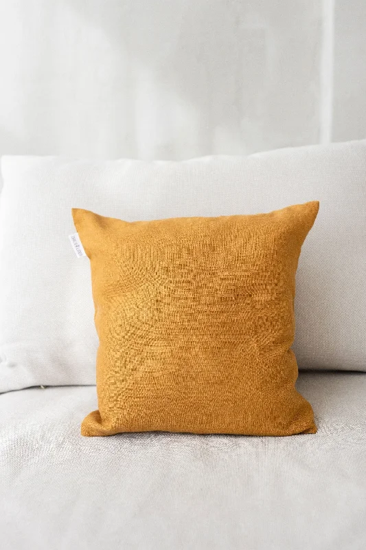 Deco Pillow Cover In Amber Yellow