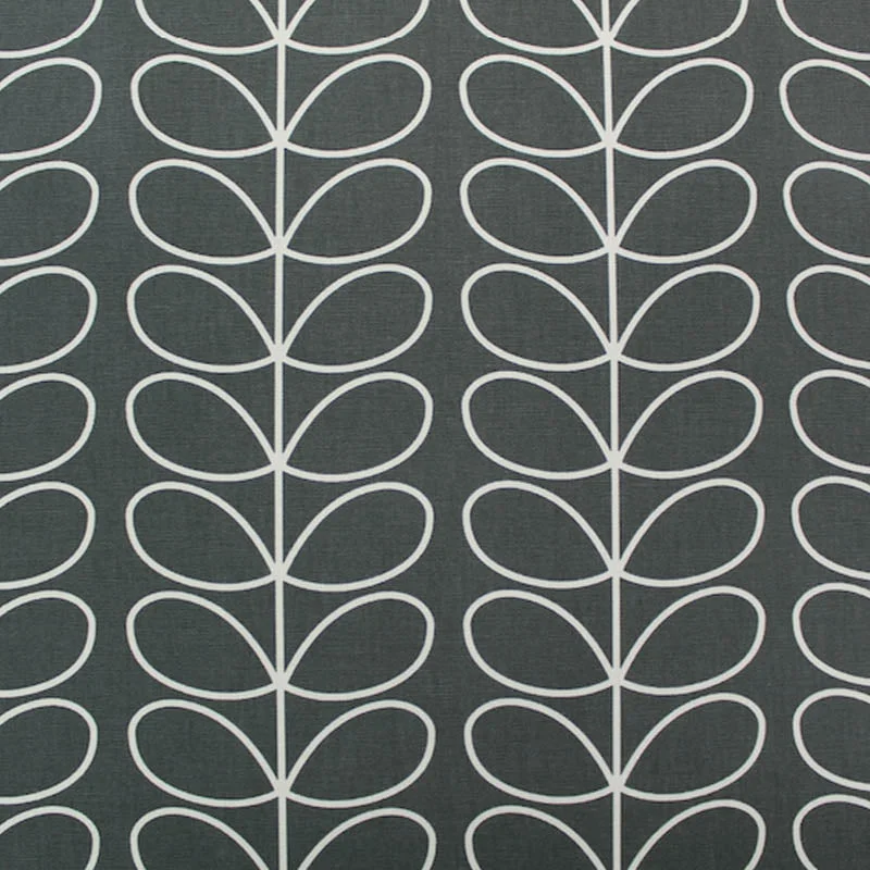 Orla Kiely Home Furnishing Fabric Linear Stem - Cool Grey