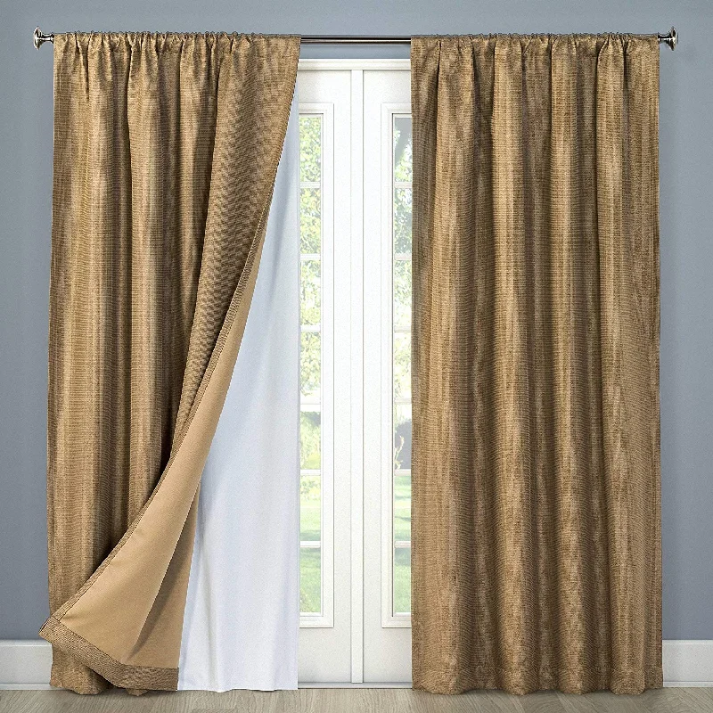 White Thermal 100% Blackout Rod Pocket Curtain Liner