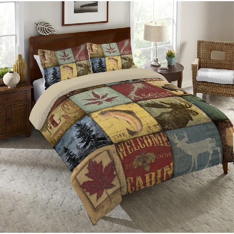 Laural Home Lodge Patch Comforter Pillow Sham