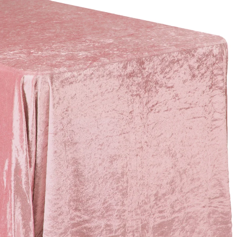 Velvet 90"x132" Rectangular Tablecloth - Dusty Rose/Mauve